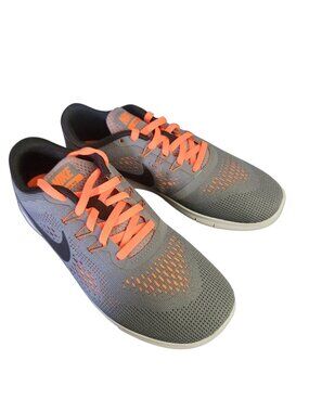 Nike Free 5.0 Youth Size 4 Gray & Orange Running Shoes Sneakers